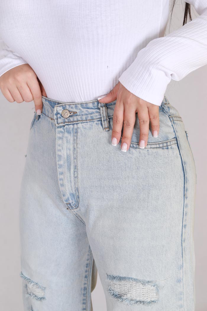 شلوار جین بگ استایل زاپ دار 2123