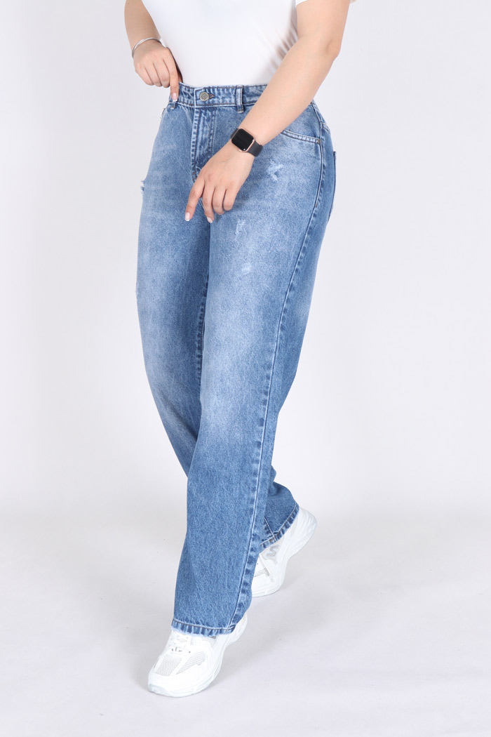شلوار جین نیم بگ 2155
