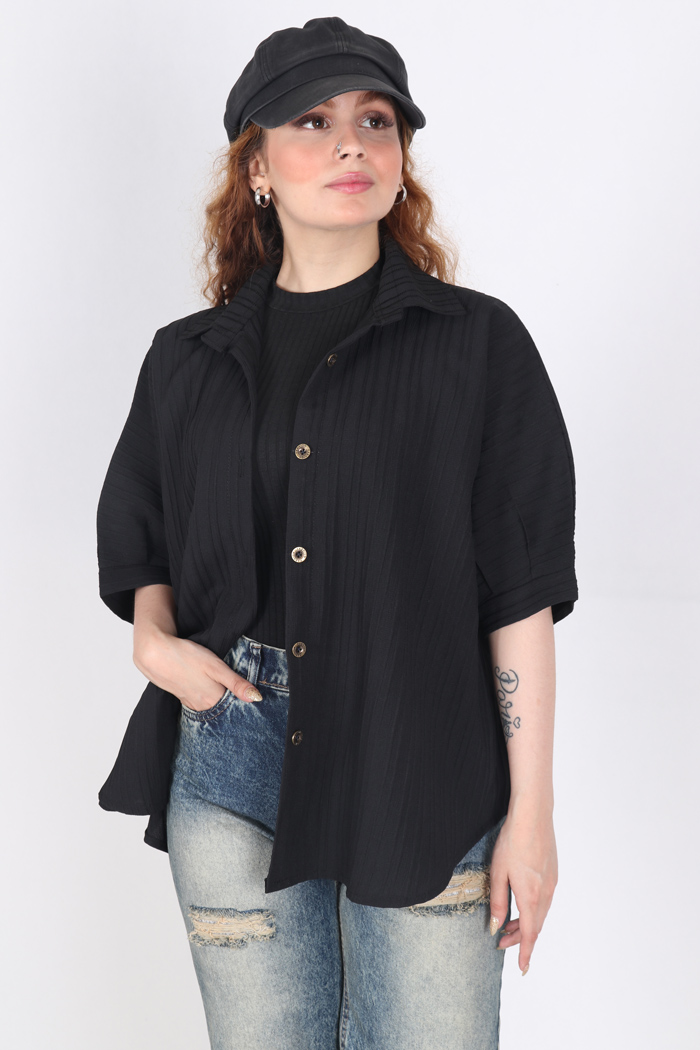 شومیز تک رنگ 2276