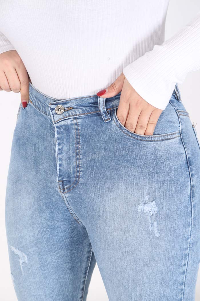 شلوار جین راسته سایز بزرگ 2310